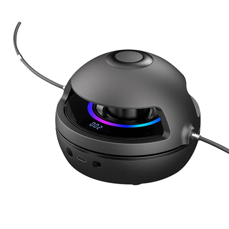 002 Cuerda de saltar eléctrica automática con máquina de luz LED, Bluetooth, música y contador inteligente - Gris