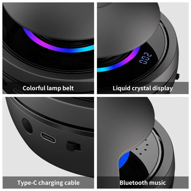 002 Cuerda de saltar eléctrica automática con máquina de luz LED, Bluetooth, música y contador inteligente - Gris