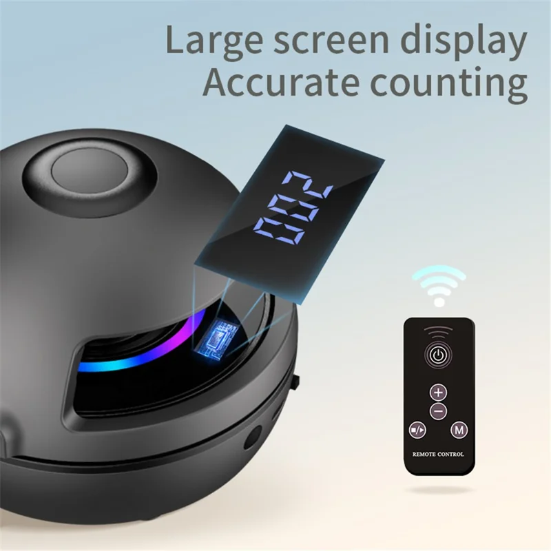 002 Automatic Electric Skipping Rope Machine LED Light Bluetooth-compatible Music Smart Electronic Counting Jump Rope Machine - Pink