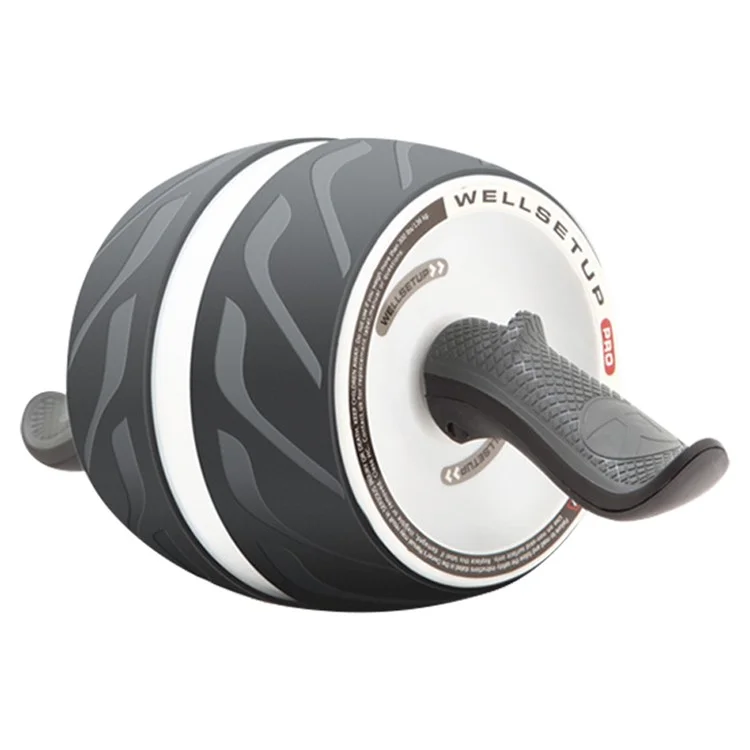 Automatical Rebounds Abdominal Muscle Trainer Ab Roller Abdominal Wheel No Noise Home Training Gym Fitness Equipment - Black / White