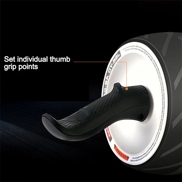 Automatical Rebounds Abdominal Muscle Trainer Ab Roller Abdominal Wheel No Noise Home Training Gym Fitness Equipment - Black / White