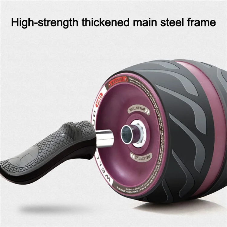 Automatical Rebounds Abdominal Muscle Trainer Ab Roller Abdominal Wheel No Noise Home Training Gym Fitness Equipment - Black / White