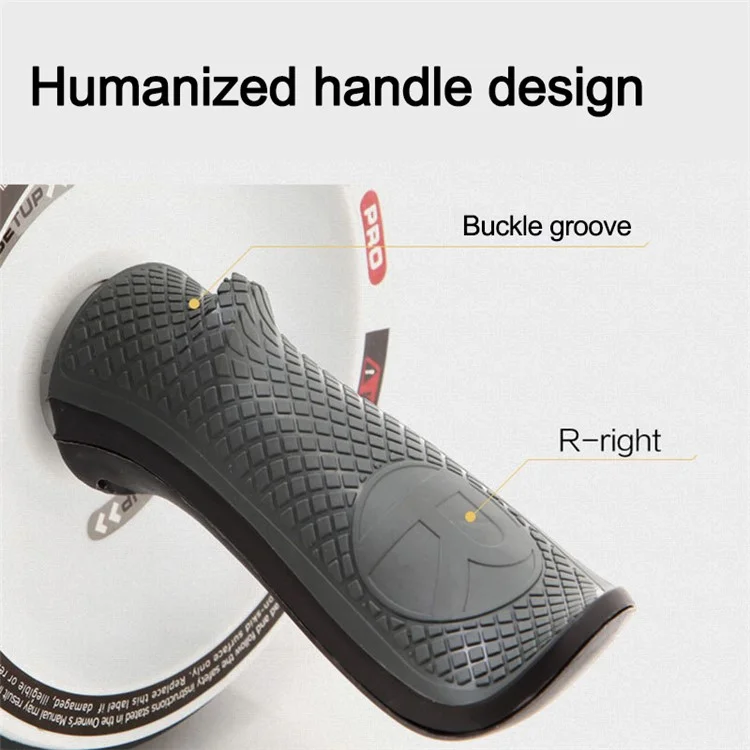 Automatical Rebounds Abdominal Muscle Trainer Ab Roller Abdominal Wheel No Noise Home Training Gym Fitness Equipment - Black / White