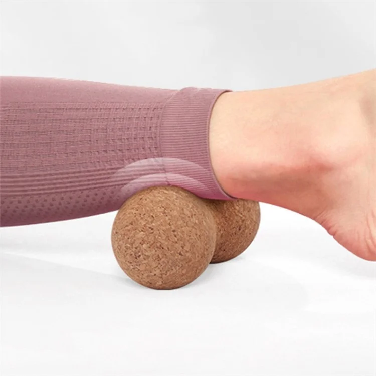 Pelota de masaje de corcho profundo de 12x6 cm Doble Lacrosse Yoga Trigger Point Massager Small Massaging Tool