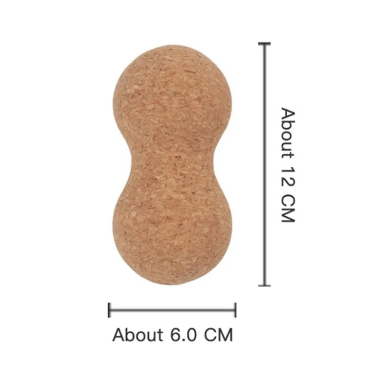 Pelota de masaje de corcho profundo de 12x6 cm Doble Lacrosse Yoga Trigger Point Massager Small Massaging Tool
