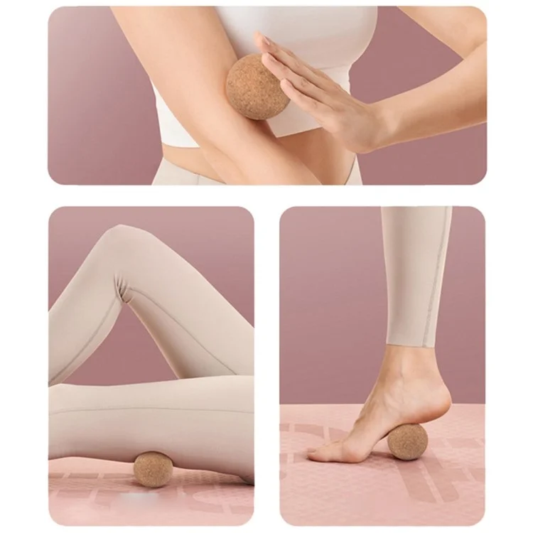 70MM Diameter Deep Tissue Muscle Cork Massage Ball Massaging Tool for Muscle Relaxing, Physical Therapy