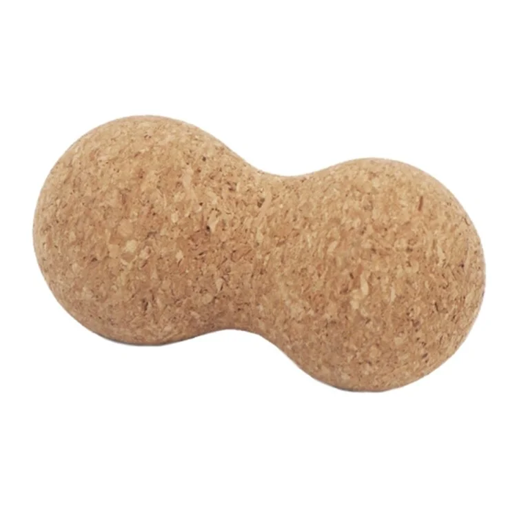 15x7CM Double Lacrosse Cork Ball Yoga Trigger Point Roller Massager Deep Muscle Massaging Tool