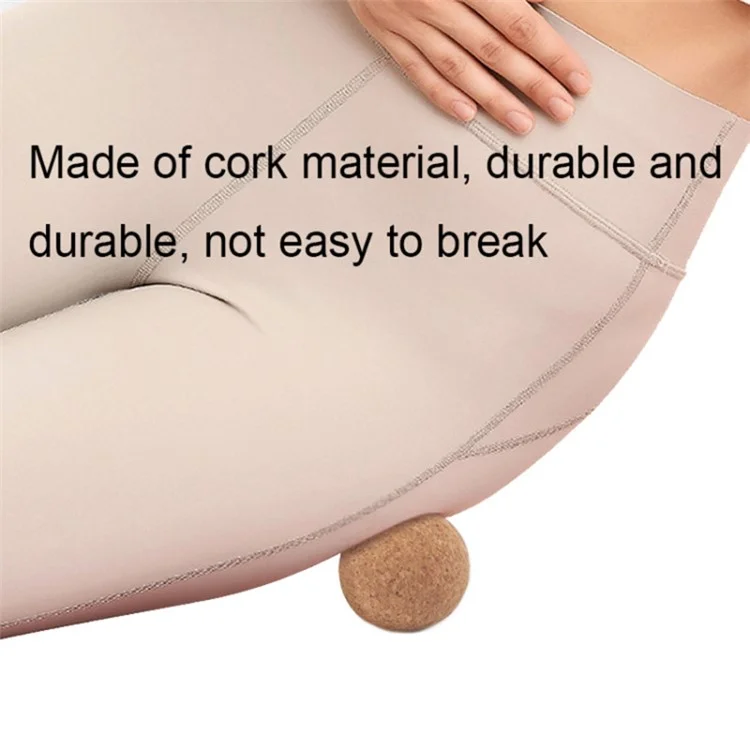 65MM Diameter Lightweight Yoga Cork Massage Ball for Deep Tissue Muscle Massage, Myofascial Release, Trigger Points