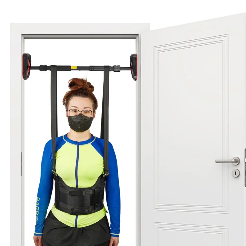 MK-123 Back Stretcher Lumbar Traction Device Hanging Spinal Decompression Harness Spine Reset Belt - L