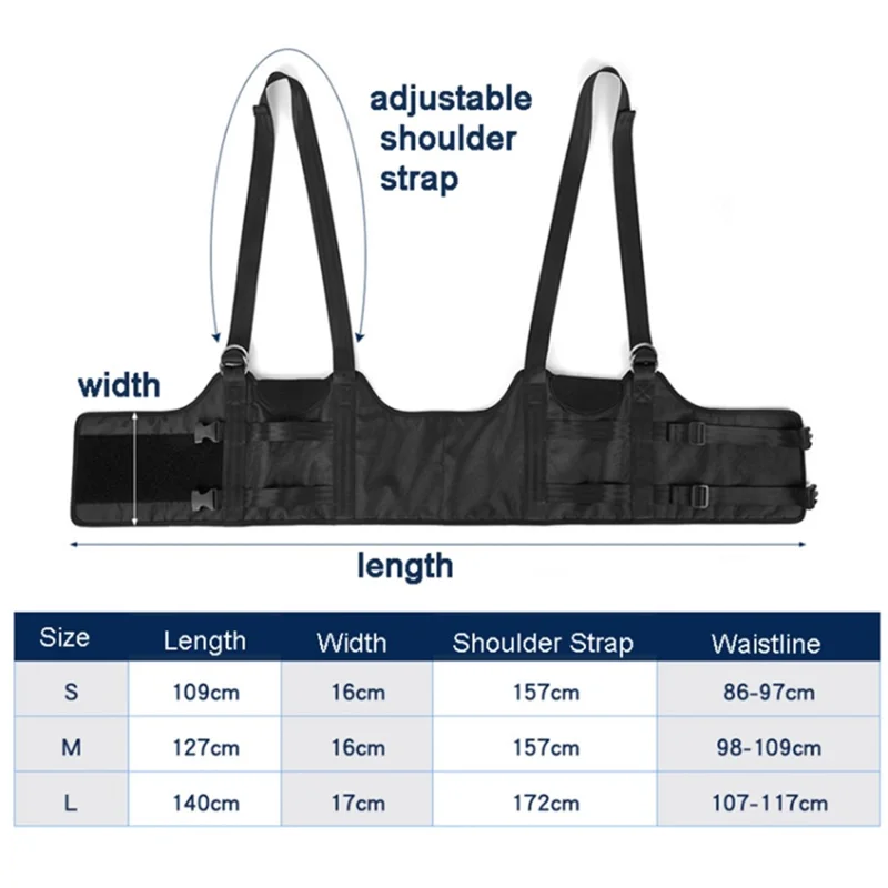 MK-123 Back Stretcher Lumbar Traction Device Hanging Spinal Decompression Harness Spine Reset Belt - L