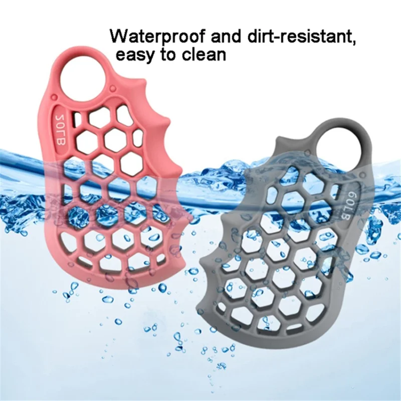Honeycomb Elastic Silicone Finger Exerciser Grip Strengthener Training Hand Gripper - Grey