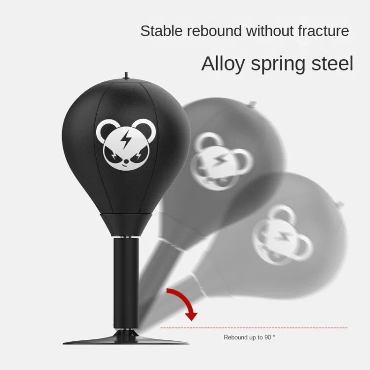 Desktop Punching Bag Saugnapf Stressabbau Boxsack mit Aufblähvorrichtung und Handschuhen - Bär