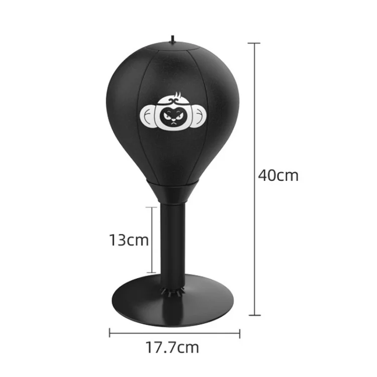 Desktop Punching Bag Saugnapf Stressabbau Boxsack mit Aufblähvorrichtung und Handschuhen - Bär