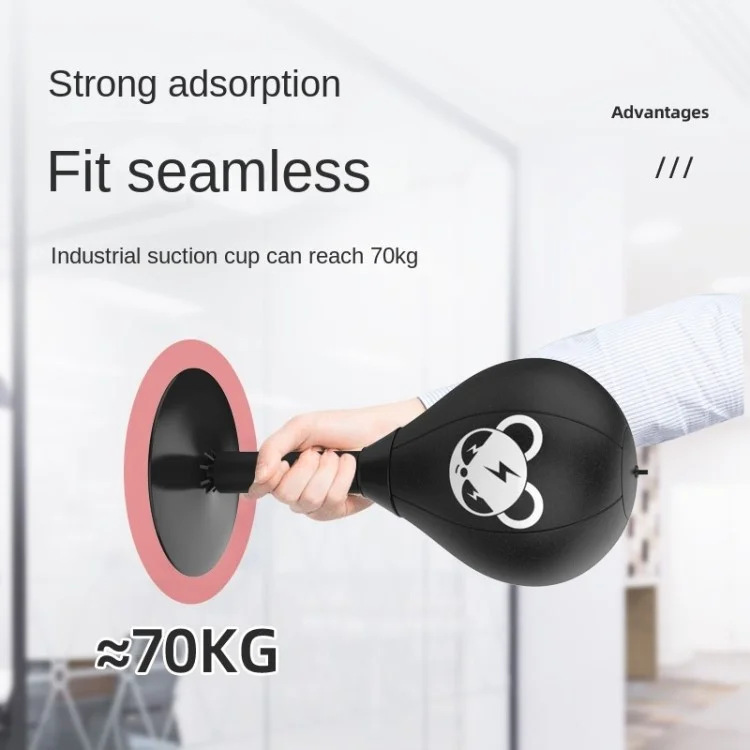 Sac de Frappe pour Bureau avec Ventouse Antistress Ballon de Boxe avec Gonfleur et Gants - Singe