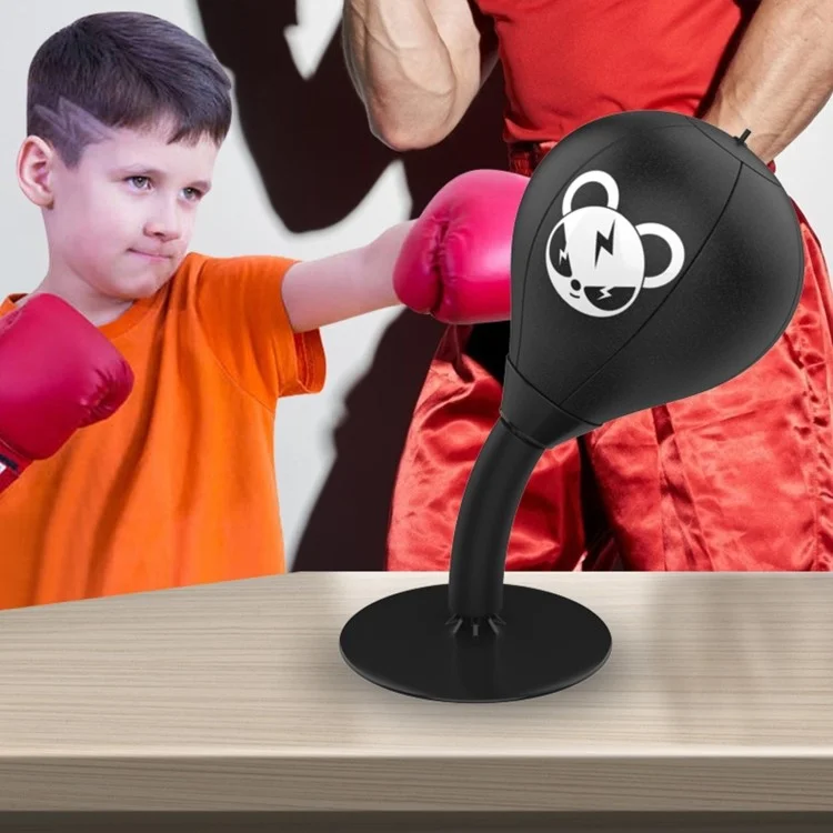 Sac de Frappe pour Bureau avec Ventouse Antistress Ballon de Boxe avec Gonfleur et Gants - Singe