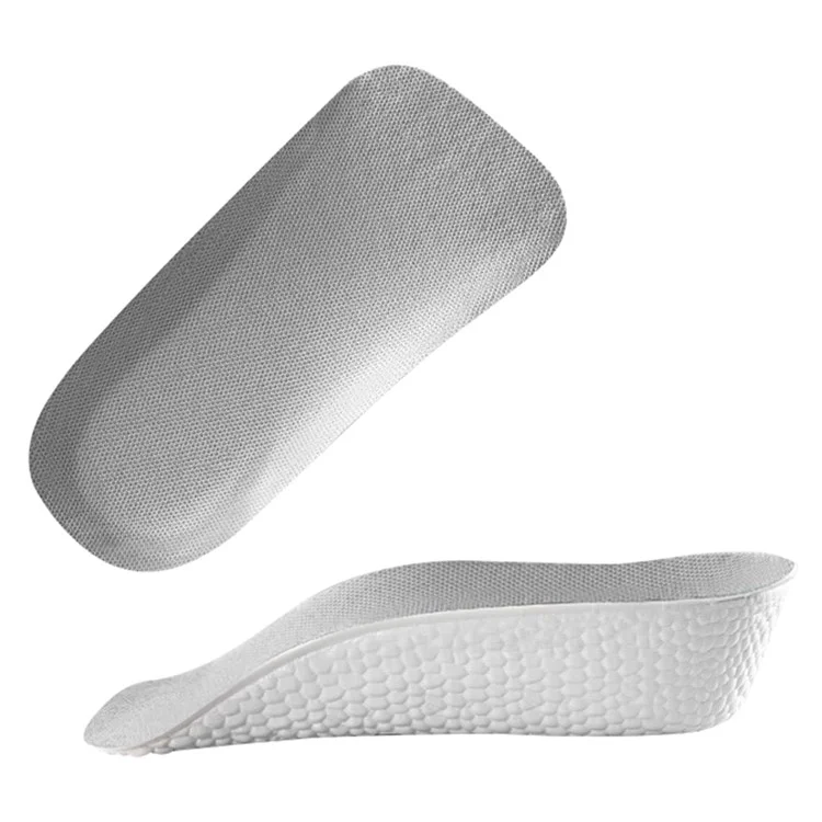 1 Pair 3.5cm Shoes Inner Heightening Insole Arch Support Invisible Soft Breathable Insole - Men / Grey