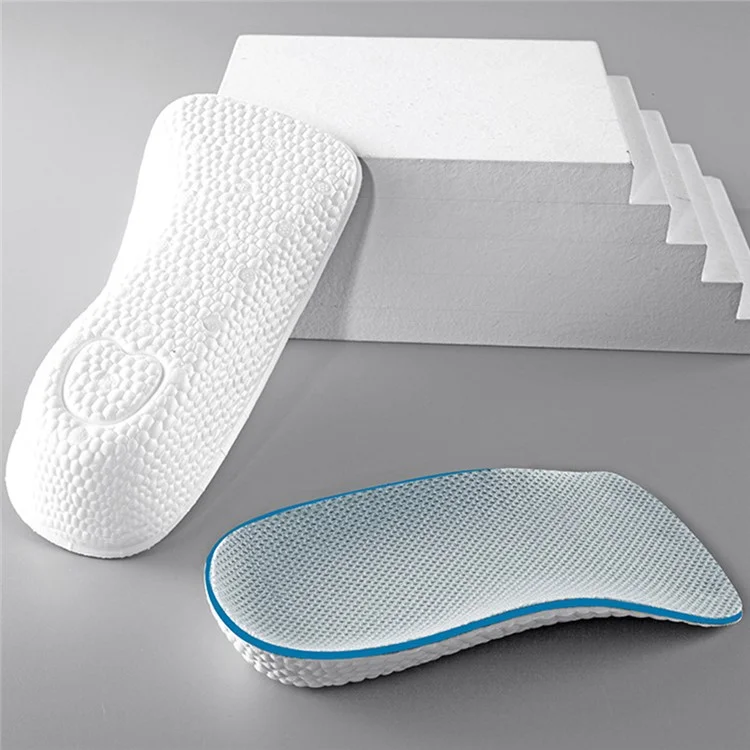 1 Pair 3.5cm Shoes Inner Heightening Insole Arch Support Invisible Soft Breathable Insole - Men / Grey