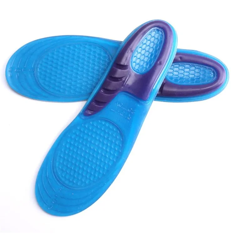 1 paire d'orthèses élastiques TPE+Suède de soutien de la voûte plantaire Semelles d'insertion de coussin pour hommes et femmes - L