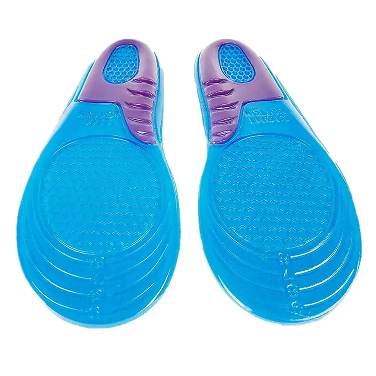 1 paire d'orthèses élastiques TPE+Suède de soutien de la voûte plantaire Semelles d'insertion de coussin pour hommes et femmes - L