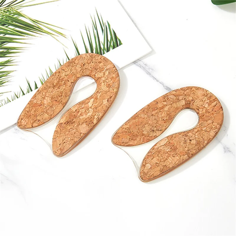 1 Pair Wood Grain Silicone Insoles Heel Cushion Soles Relieve Pain Shoe Pad Inserts - M