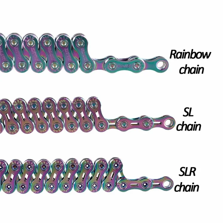 ZTTO Z10 MTB Road Pliage Bike Chain à 10 Vitesses 116 Liens de la Chaîne de Vélos en Acier en Carbone - Coloré