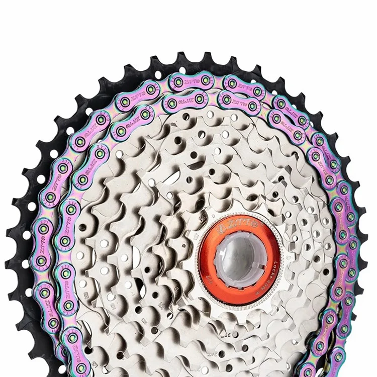 ZTTO Z11 Carbon Steel MTB Road Bike Chain 11-Speed 116 Links Bicycle Chain - Colorful