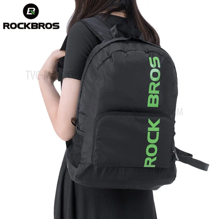 ROCKBROS Bicycle Backpack Portable Foldable Rainproof Outdoor Travel Equipment Bag - Black