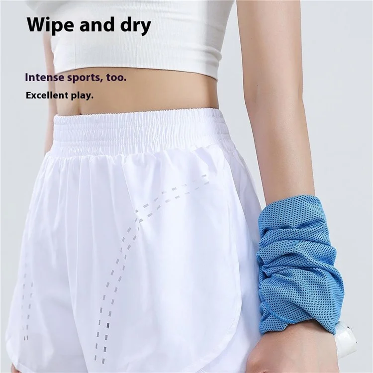 VILICO AB132 Athletic Wrist Sweatband Exercise Cooling Summer Wristband - Blue