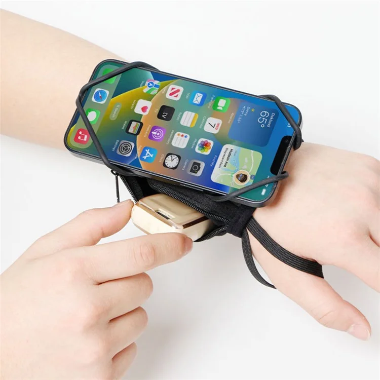 Porte-téléphone portable pour poignet de 12x10cm avec rotation à 360 degrés