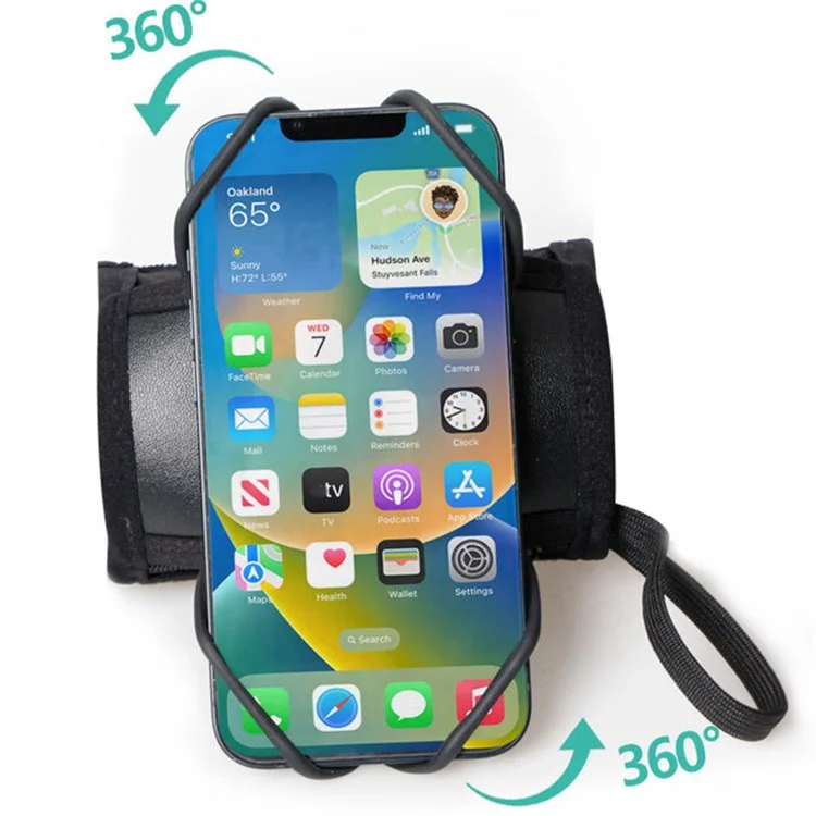Porte-téléphone portable pour poignet de 12x10cm avec rotation à 360 degrés