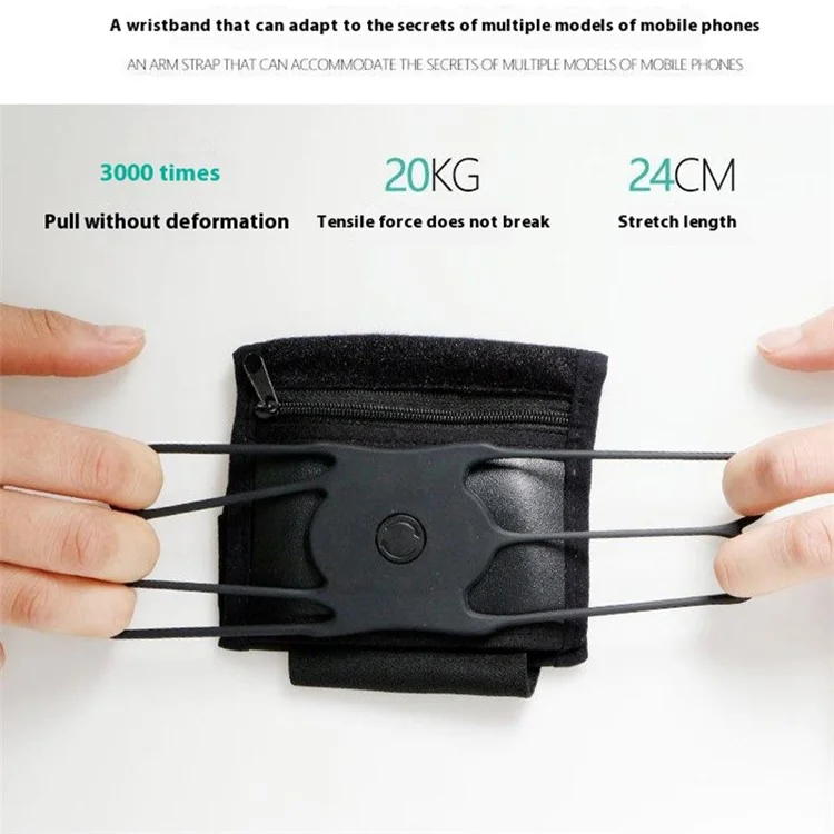 Porte-téléphone portable pour poignet de 12x10cm avec rotation à 360 degrés