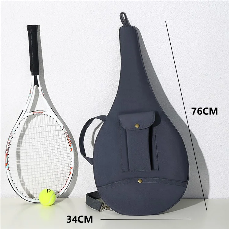 5620 Canvas Tennis Bag Waterpronation Portable Tennis Racket Satch, 34x76cm - Серый