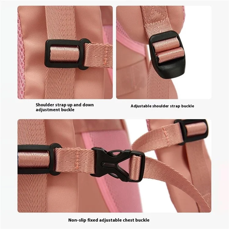Tennis Badminton Sports Tasche Racket Aufbewahrung Nylon Rucksack mit Schuhfach, 31x19x46cm - Pink