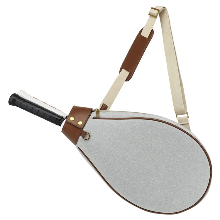 Squash Tennis Badminton Racket Baging Sac Élégant Sac à Bandoulière D'épaule Unique, 31x7x50cm - Gris