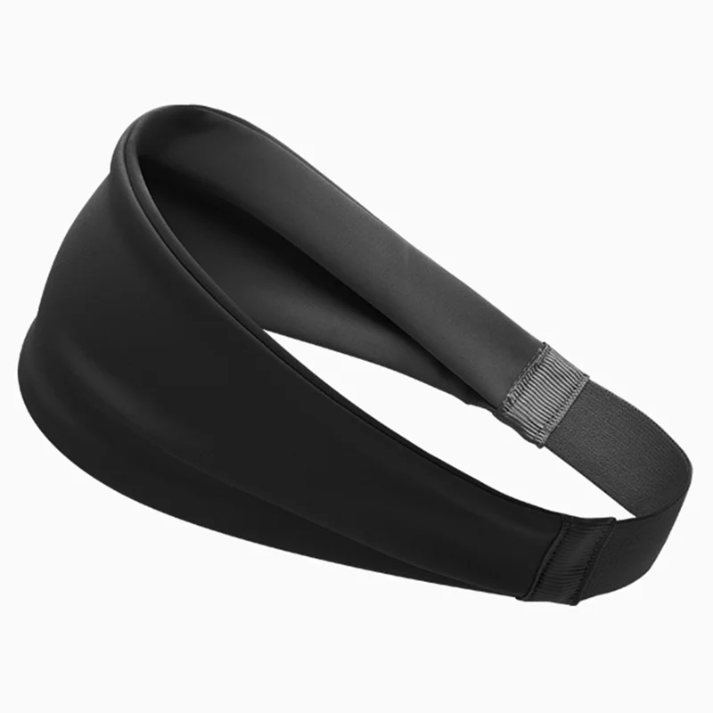 GOUNOD HT011 Solid Color Headband Elastic Sport Running Sweat Wicking Hairband - Black
