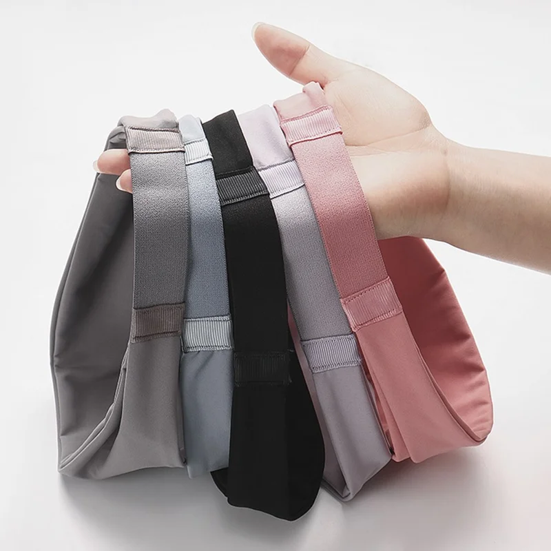 GOUNOD HT011 Solid Color Headband Elastic Sport Running Sweat Wicking Hairband - Black