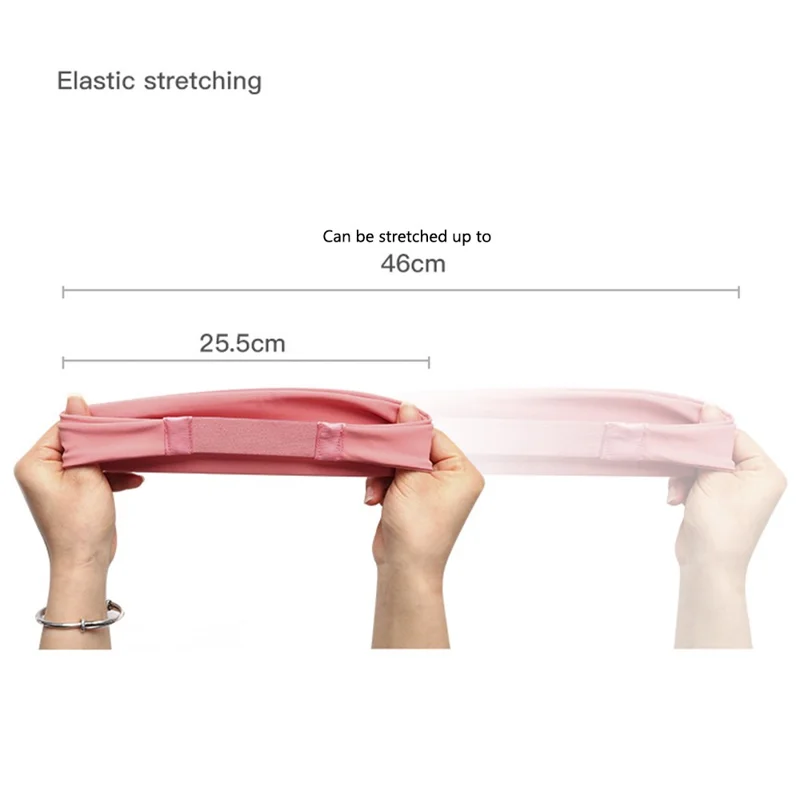 GOUNOD HT011 Solid Color Headband Elastic Sport Running Sweat Wicking Hairband - Black