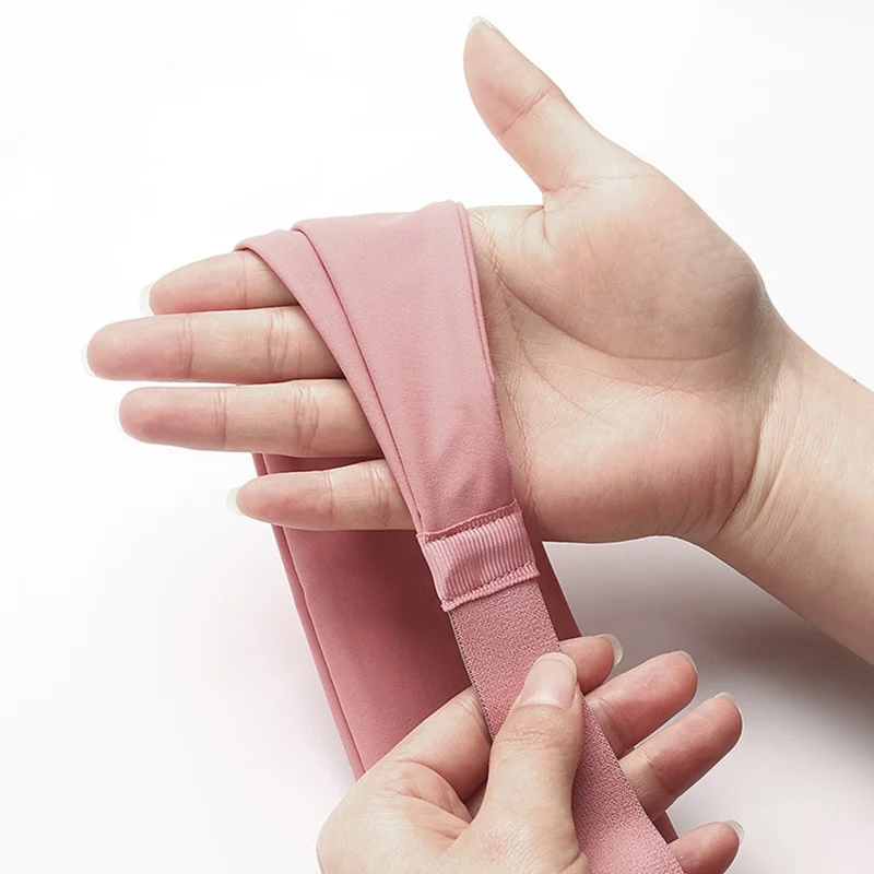 GOUNOD HT011 Solid Color Headband Elastic Sport Running Sweat Wicking Hairband - Black