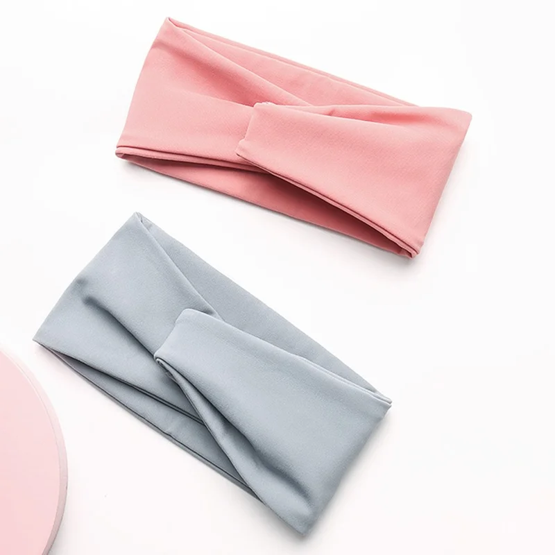 GOUNOD HT011 Solid Color Headband Elastic Sport Running Sweat Wicking Hairband - Black