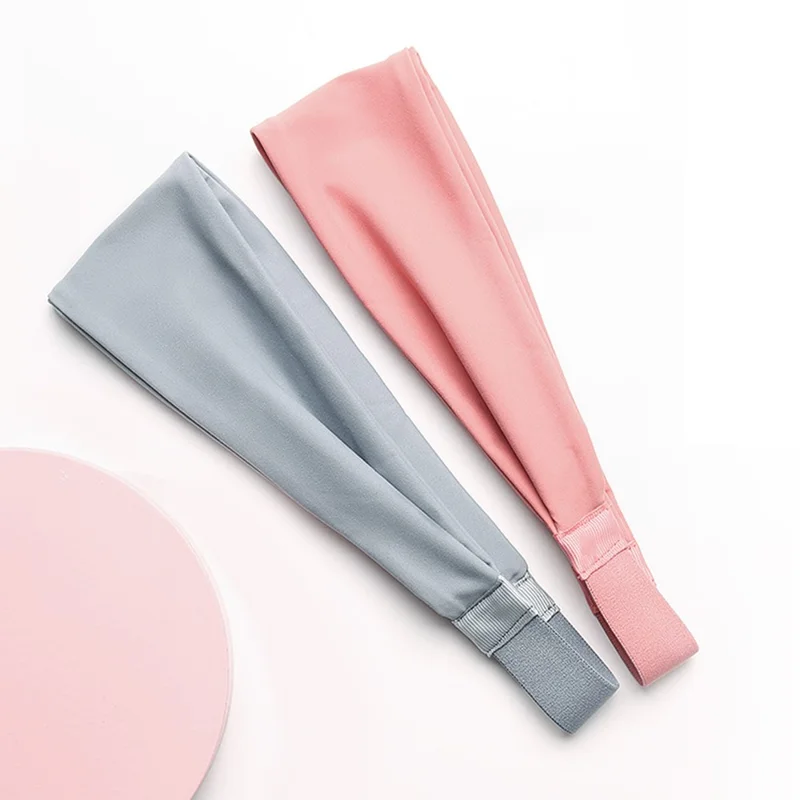 GOUNOD HT011 Solid Color Headband Elastic Sport Running Sweat Wicking Hairband - Black