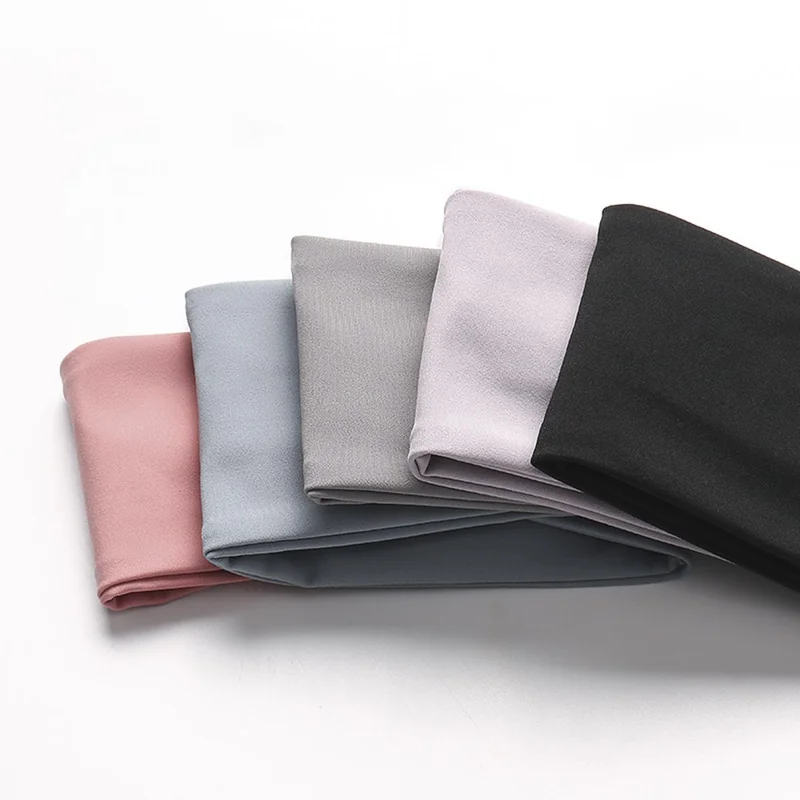 GOUNOD HT011 Solid Color Headband Elastic Sport Running Sweat Wicking Hairband - Black