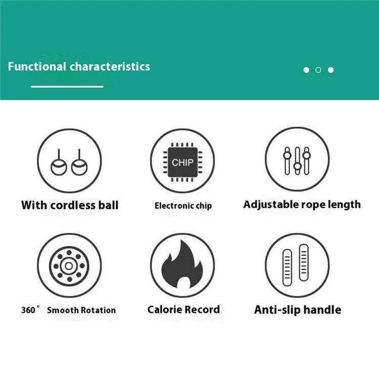 3m Langes Seil Intelligentes Elektronisches Zähl-Springseil für Fitness und Gewichtsabnahme - Schwarz