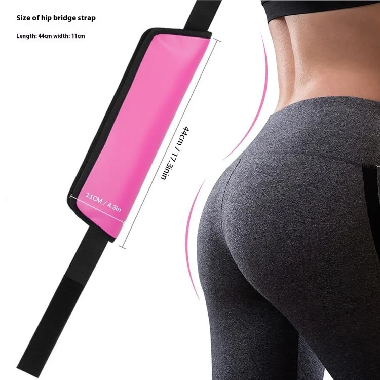 Ceinture de Musculation pour Pont de Fesses et Hanches avec Coussin de Support - Équipement de Fitness Unisexe - Rose