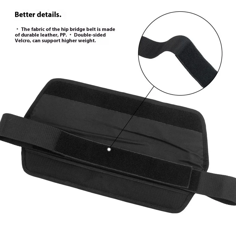 Hip Thrust Glute Bridge Weightlifting Belt Padded Hip Support Unisex Fitness Exercise Equipment - Coffee