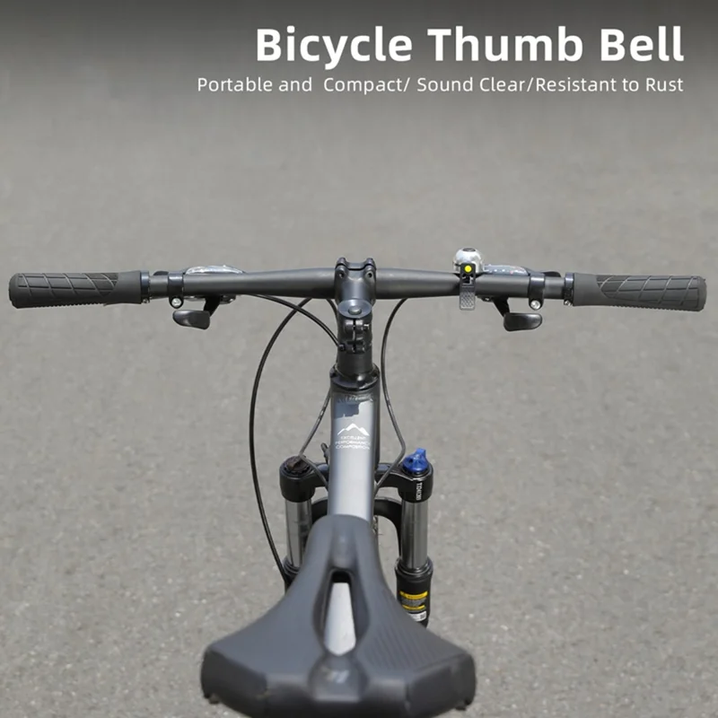 WEST BIKING YP0706059 Велосипедный звонок из алюминиевого сплава с четким звуком для руля - Серебристый+Желтый