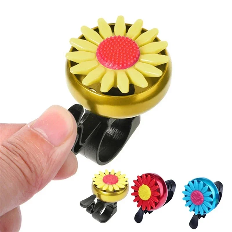 Campainha de Bicicleta em Formato de Flor S25-402 para Crianças - Sinalizador de Segurança em Liga de Alumínio para Guidão - Azul