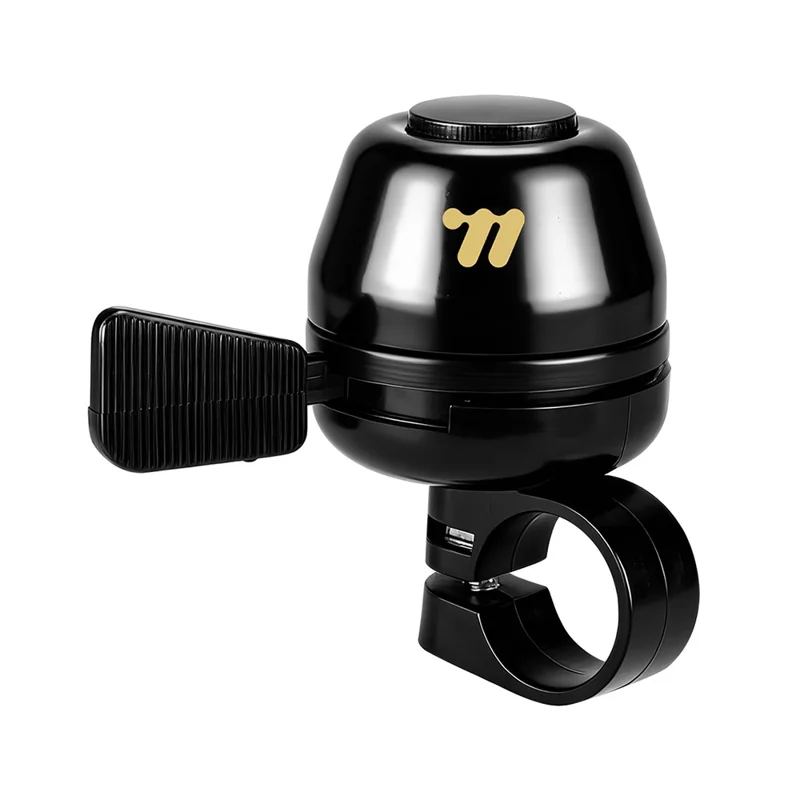 WEST BIKING YP0706065 Медный велосипедный звонок с регулируемой пружинной лопастью для горного и шоссейного велосипеда, с четким звуком, велосипедный предупреждающий звонок - черный