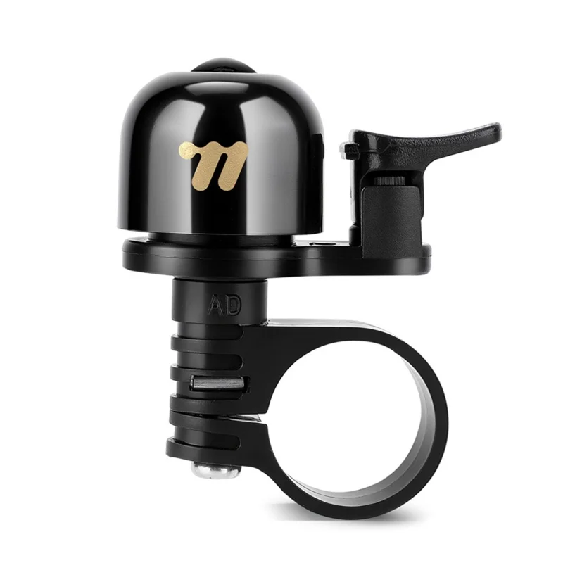 WEST BIKING YP0706066 Медный велосипедный звонок Громкий четкий предупредительный звонок с противоскользящим покрытием для горного и шоссейного велосипеда - Черный