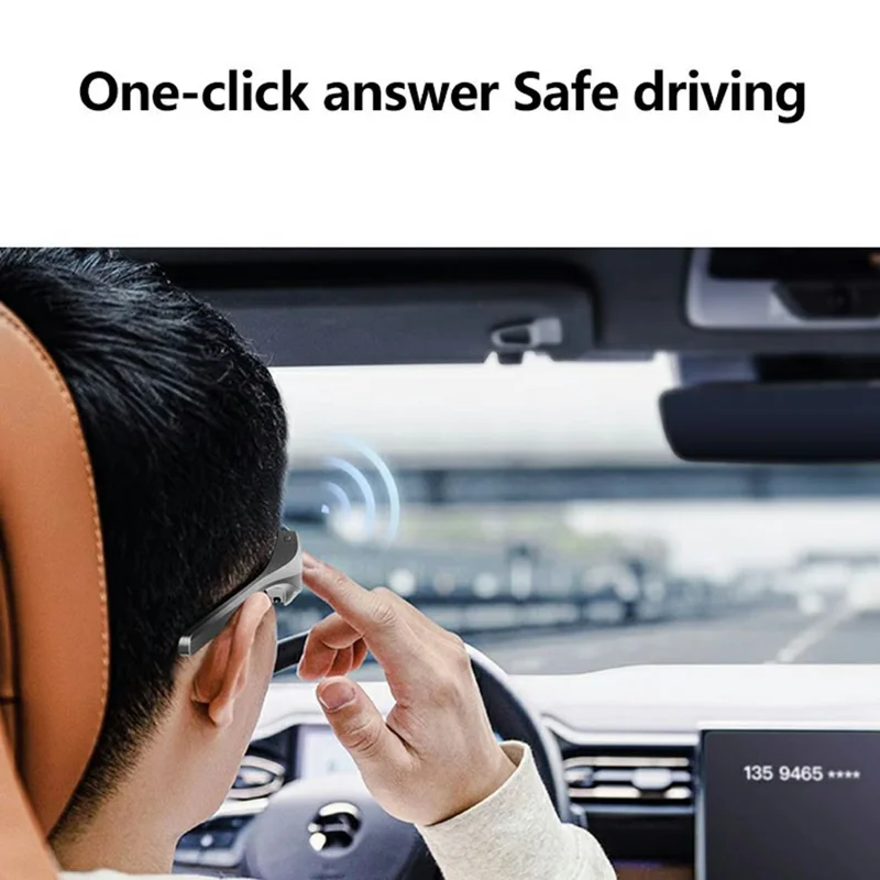 YJ006 2 in 1 Bluetooth-compatibele Smart Glasses UV400 Winddichte Fiets Audio Zonnebril 130 mAh Type-C Snel Opladen - Gegalvaniseerde Oranje Lens