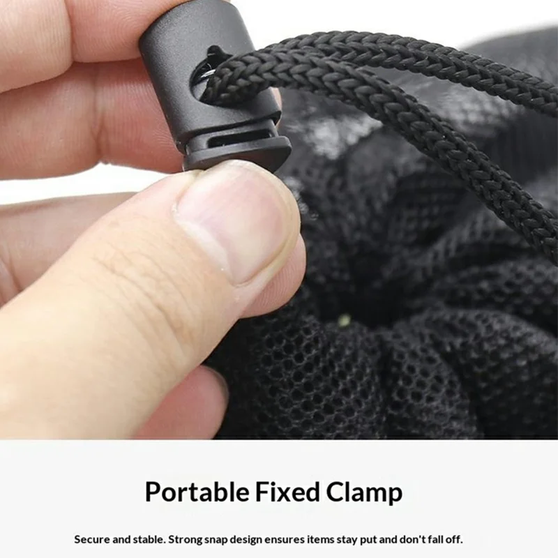 16L Trekkoord Mesh Tas Waterdichte Leren Bodem Sportbal Organizer met Hanghaak voor Basketbal - Zwart